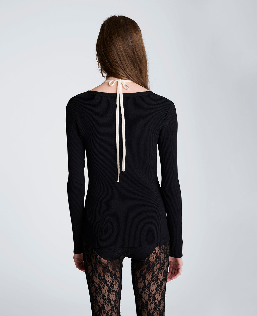 Ribbed Halter Button Front Sweater