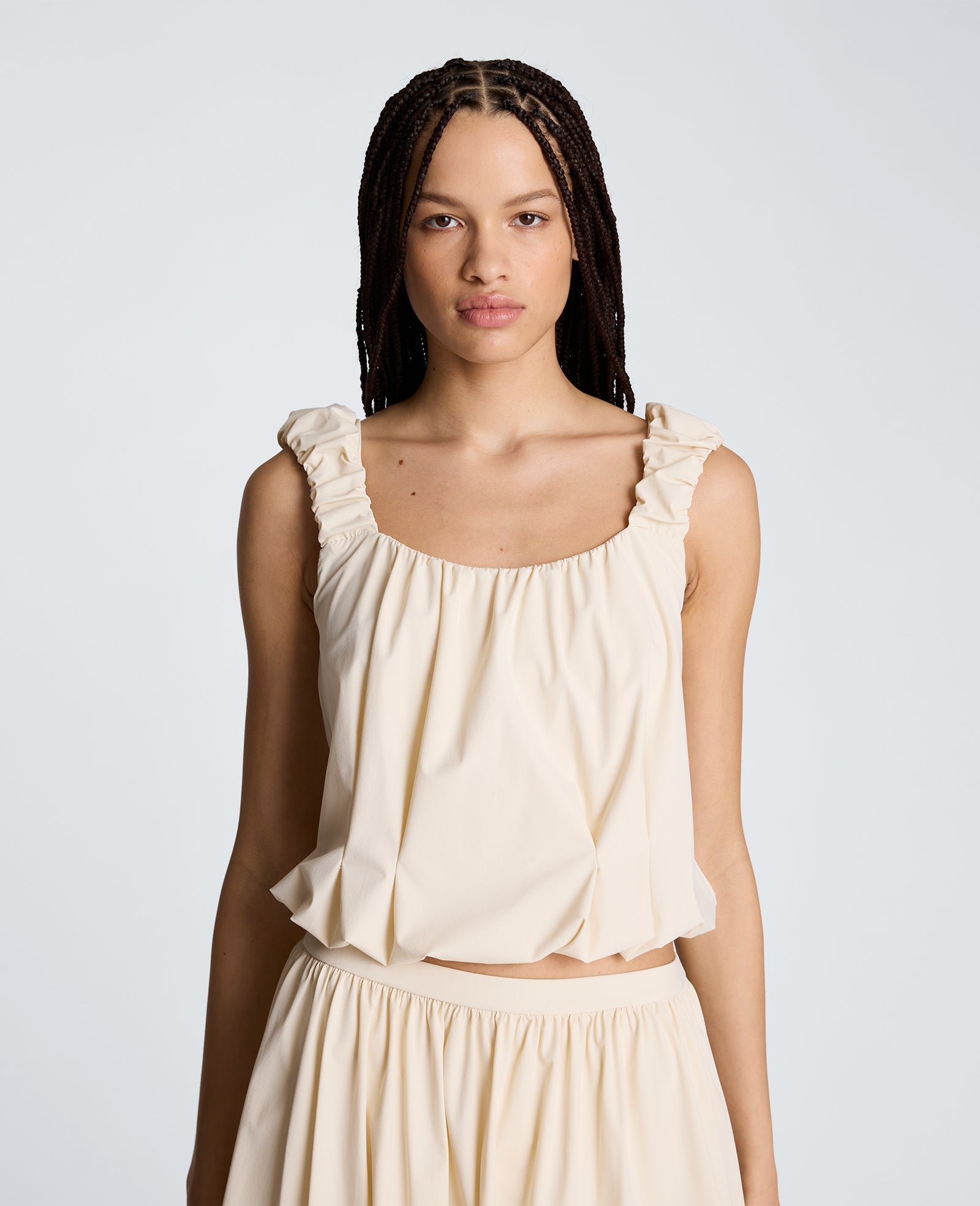 Ruched Crop Tank