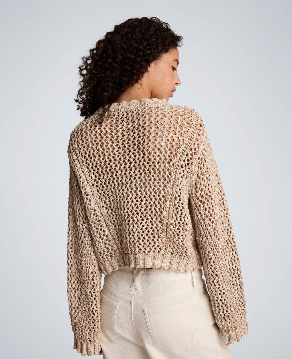 Two Tone Open Stitch Pullover