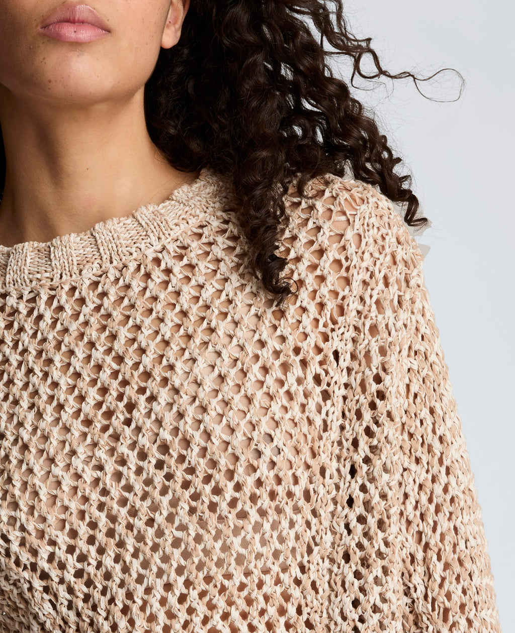 Two Tone Open Stitch Pullover