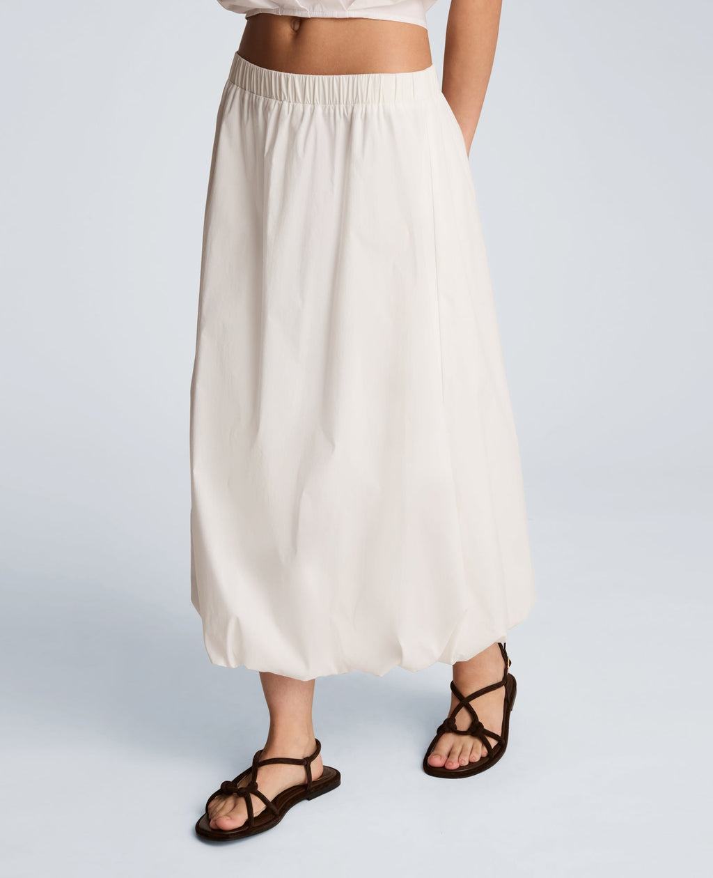Pull On Bubble Maxi Skirt