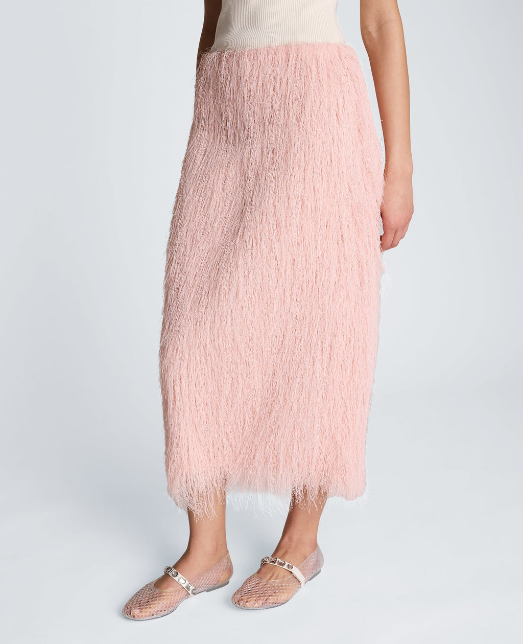 Pull On Midi Skirt with Slit