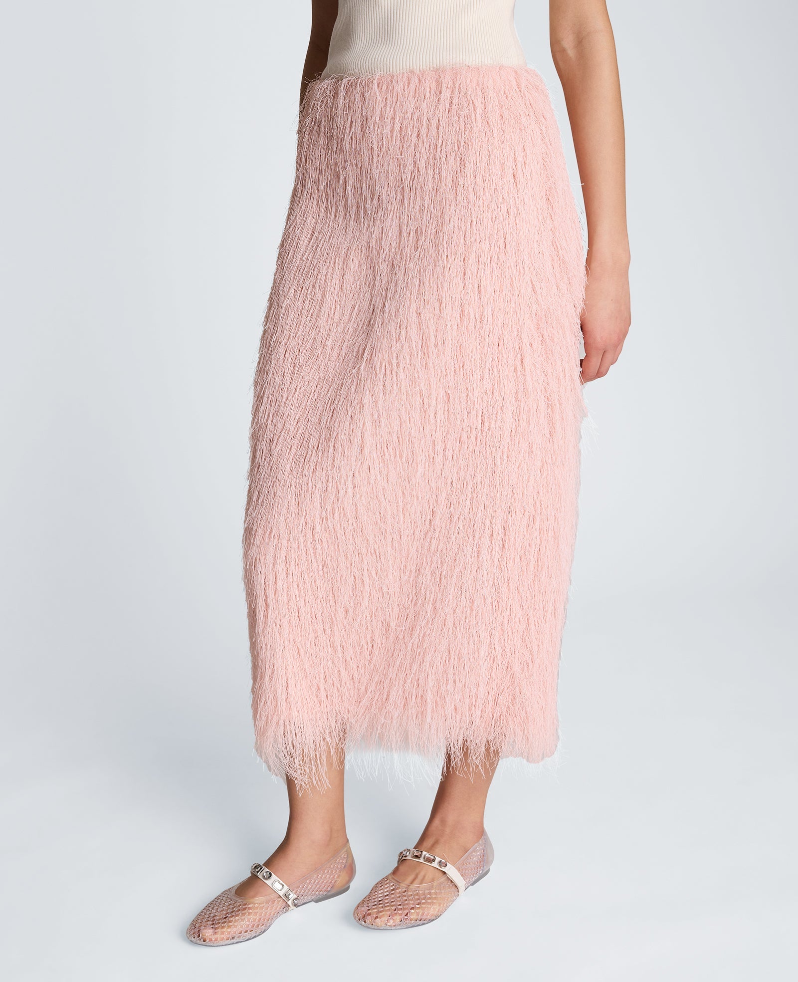 Pull On Midi Skirt with Slit