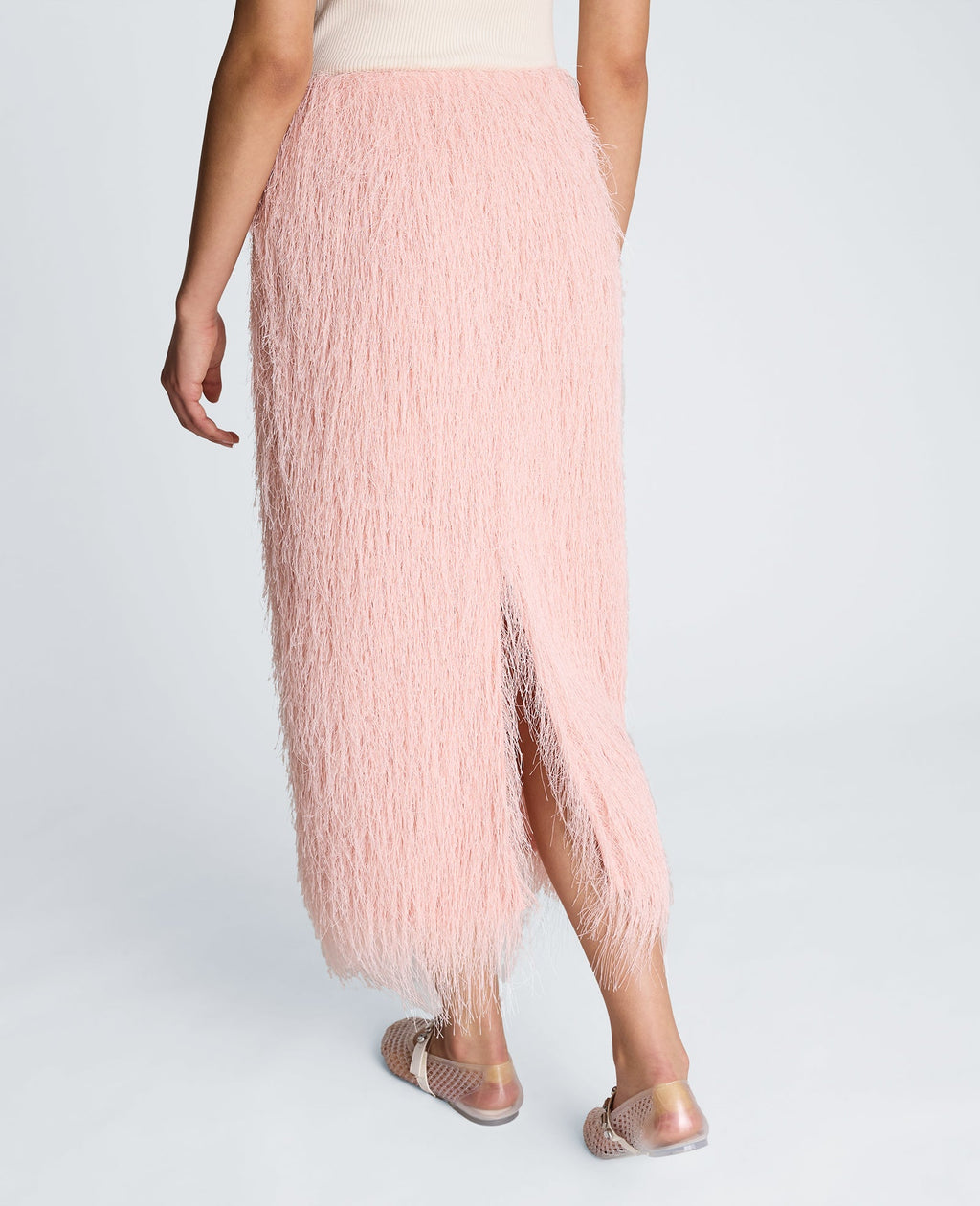 Pull On Midi Skirt with Slit