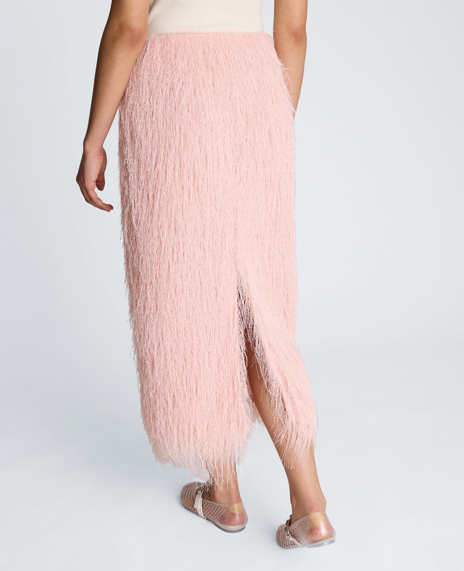 Pull On Midi Skirt with Slit