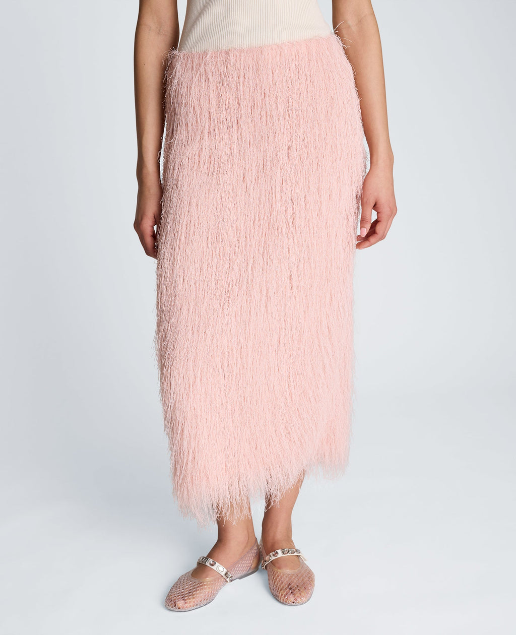 Pull On Midi Skirt with Slit