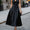 velfits Black Halter V-Neck Bow-Waist Satin Midi Dress