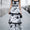 velfits Black & White Floral Tiered Ruffle Maxi Dress