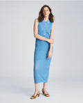 Varigated Polo Cap Sleeve Sweater Dress