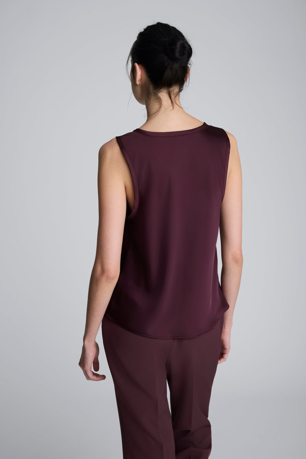 Satin Scoop Neck Tank